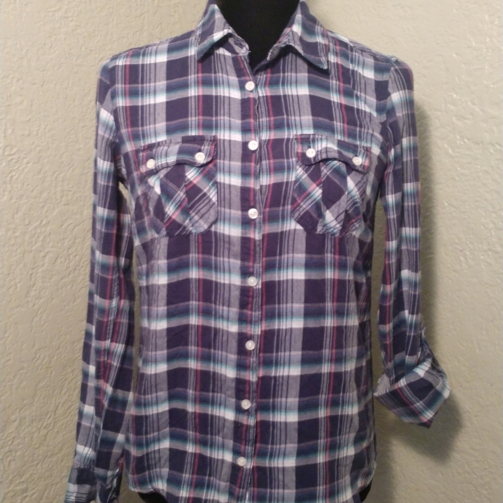 Aeropostle Plaid Button Down